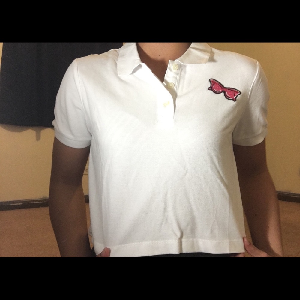 Cropped button up shirt
